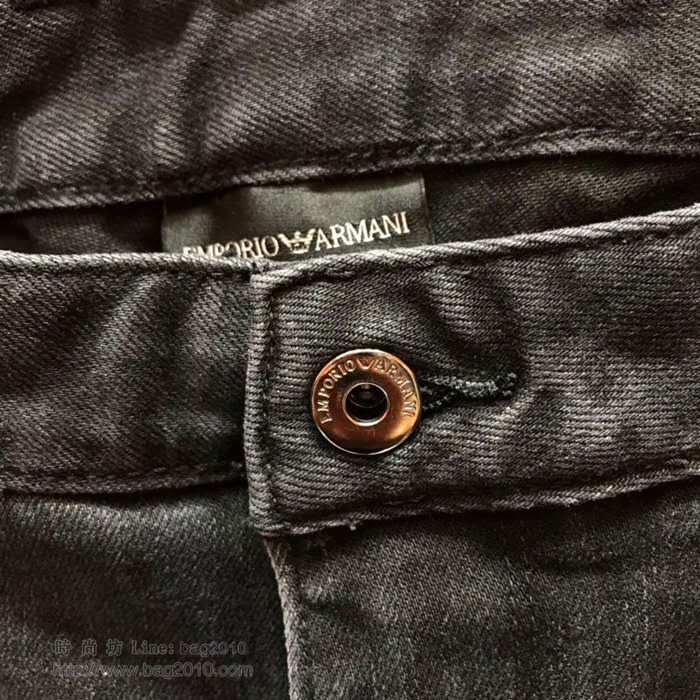 Armani男裝 19/20FW新款牛仔褲 阿瑪尼黑色洗水男士牛仔長褲 男士秋季新款單品  tzy2302